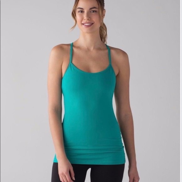 Lululemon Power Y Tank - Size 6 - Viridian Green - Picture 1 of 7